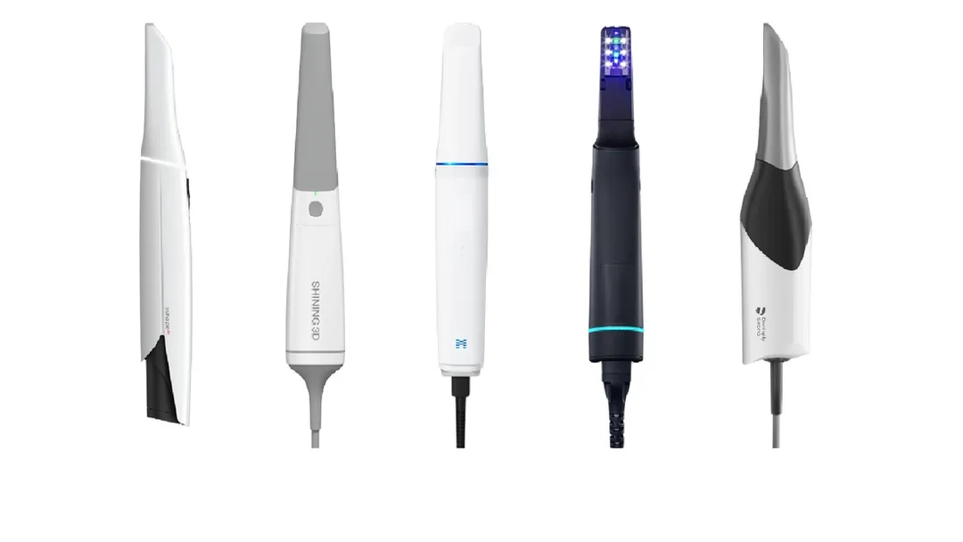 Dental intraoral scanner wands.